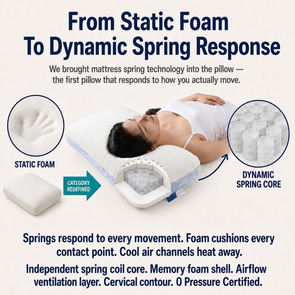 Spring Core Cervical Pillow