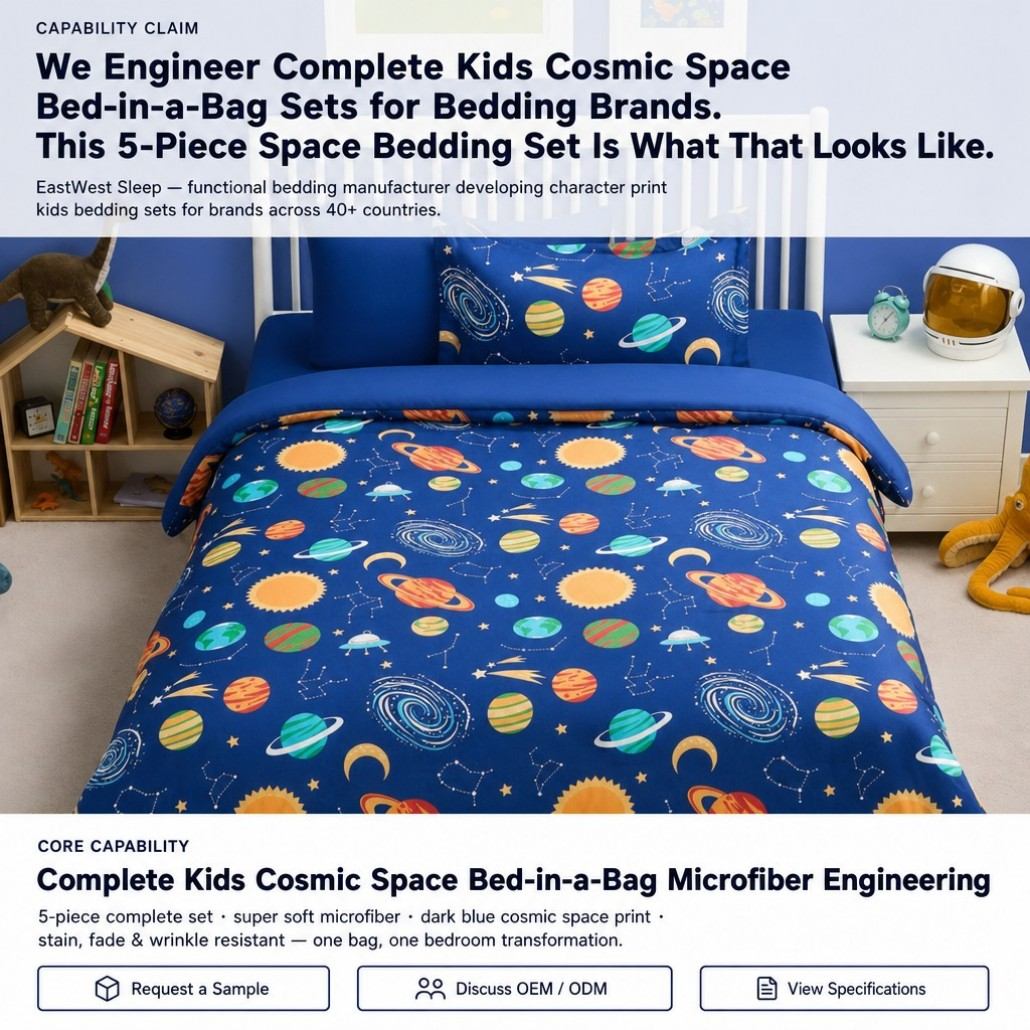 kids space bedding set
