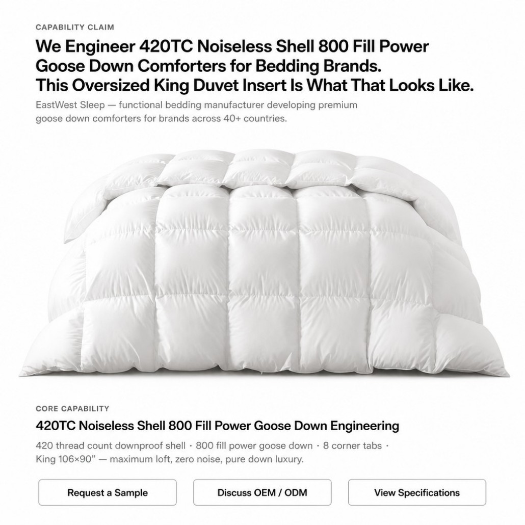 800 fill power goose down comforter