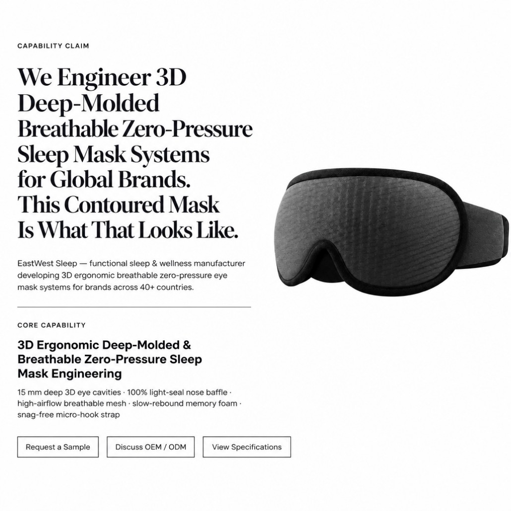 3D contoured sleep mask